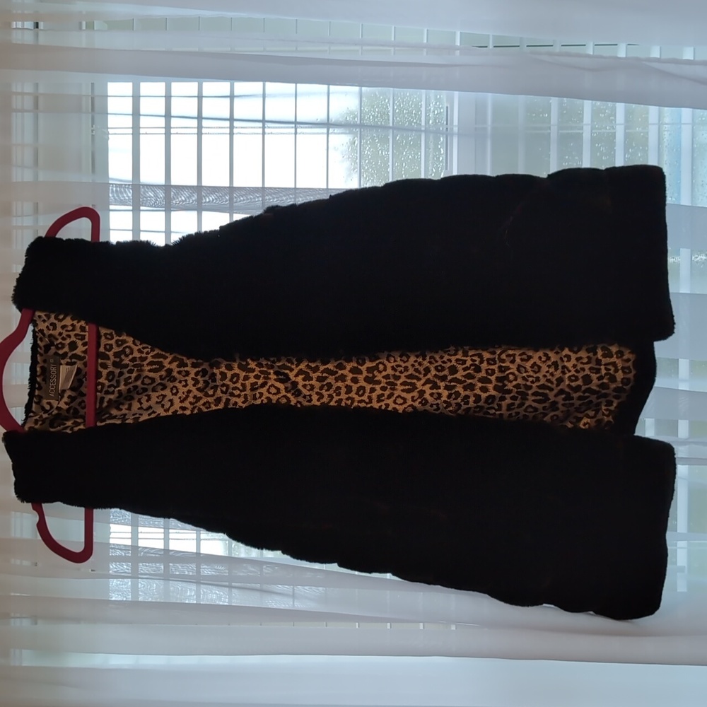 Accessorize Black Faux Fur Vest